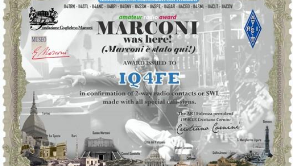 „Itt járt Marconi” díj.